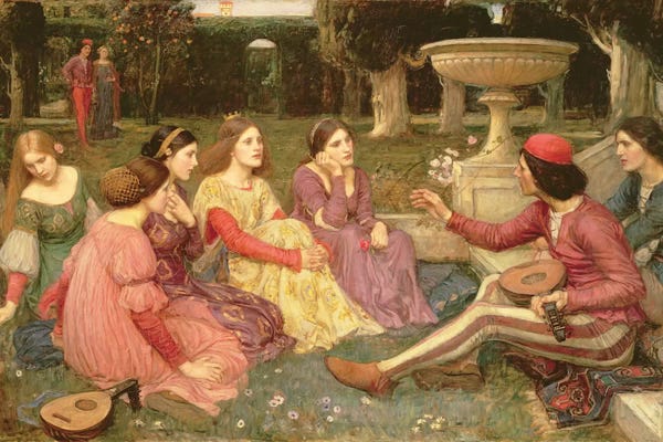 Pre-Raphaelite: The Decameron, 1916 by John William Waterhouse