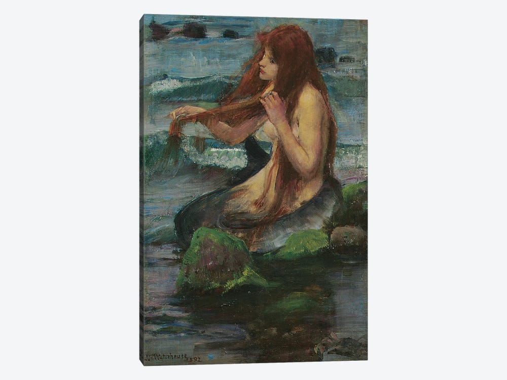 The Mermaid, 1892 by John William Waterhouse 1-piece Canvas Art Print