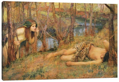 The Naiad, 1893 Canvas Art Print - Bathroom Nudes Art