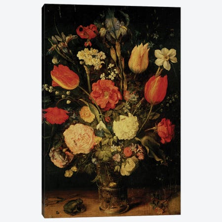 Still Life of Flowers  Canvas Print #BMN678} by Jan Brueghel the Elder Canvas Art Print
