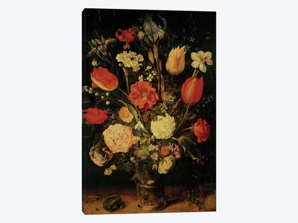 Still Life of Flowers  by Jan Brueghel the Elder 1-piece Canvas Wall Art
