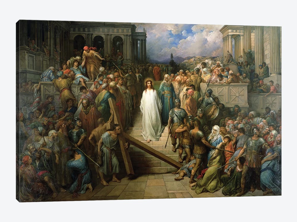 Christ Leaves His Trial, 1874-80 by Gustave Dore 1-piece Canvas Artwork
