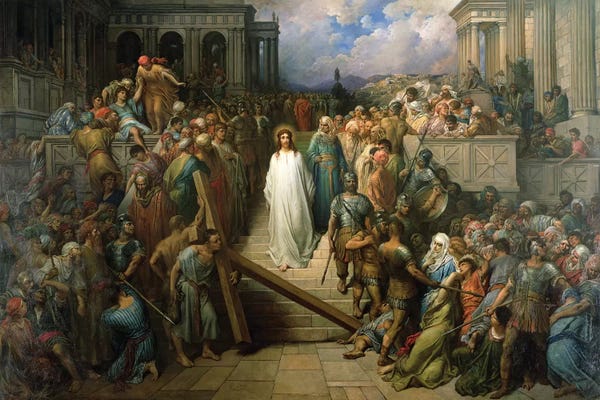 Christianity: Christ Leaves His Trial, 1874-80 by Gustave Dore