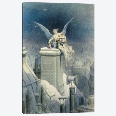 Christmas Eve Canvas Print #BMN6796} by Gustave Dore Canvas Wall Art