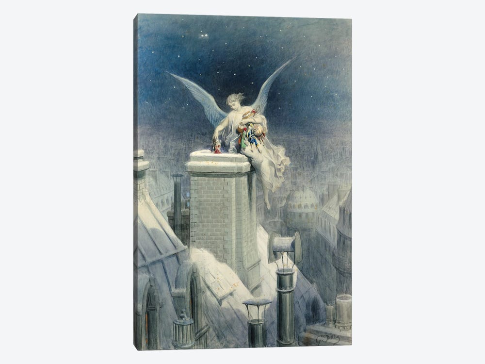 Christmas Eve by Gustave Dore 1-piece Canvas Art Print