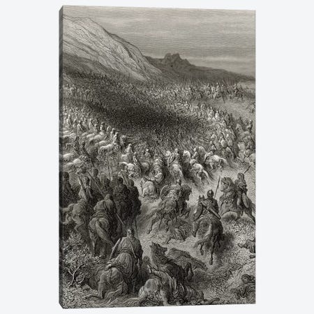 Crusaders Surrounded By Saladin's Army (Illustration From Michaud's Bibliotheque des Croisades), 1877 Canvas Print #BMN6797} by Gustave Dore Canvas Artwork