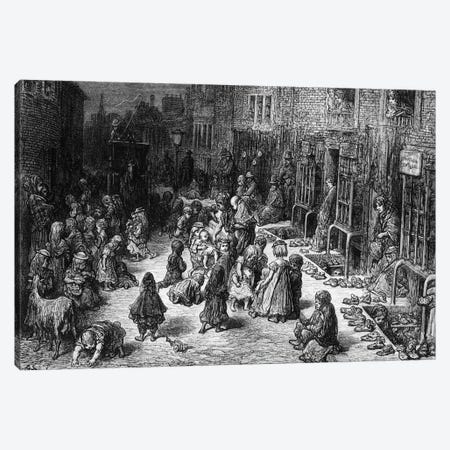 Dudley Street, Seven Dials (Illustration From Jerrold's London, A Pilgrimage) Canvas Print #BMN6799} by Gustave Dore Art Print