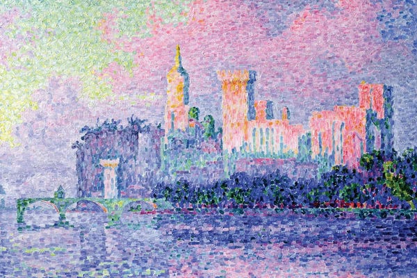 Post-Impressionism: The Chateau des Papes, Avignon, 1900  by Paul Signac
