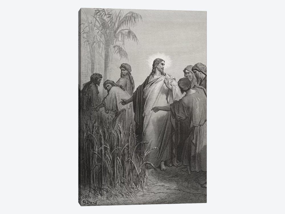 Jesus And His Disciples In The Corn Field (Illustration From Dore's The Holy Bible), 1866 by Gustave Dore 1-piece Canvas Art Print