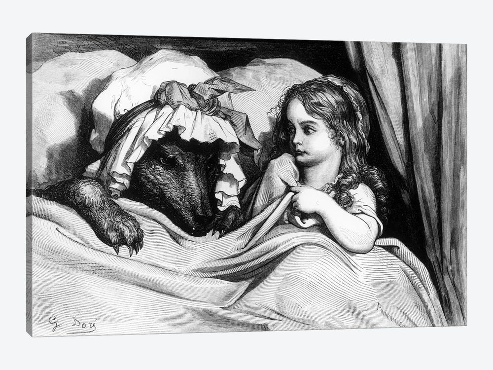 Little Red Riding Hood And The Wolf Illustrati Gustave Dore Icanvas