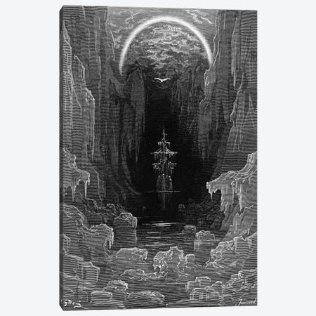 The Ice Was Here, The Ice Was There, The Ice Was All Around (Illustration From Coleridge's The Rime Of The Ancient Mariner) Canvas Print #BMN6823} by Gustave Dore Canvas Print