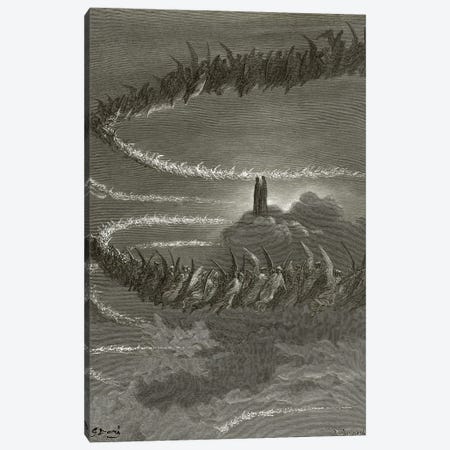 The Spirits In Jupiter (Illustration From Dante's Divine Comedy: Paradiso) Canvas Print #BMN6827} by Gustave Dore Canvas Art