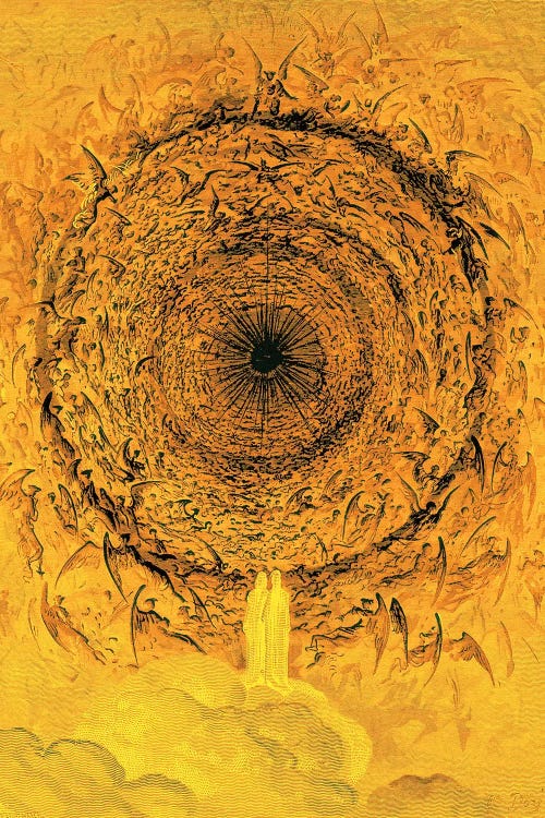 The Vision Of The Empyrean (Illustration From Dante's Divine Comedy: Paradiso) by Gustave Dore wall art