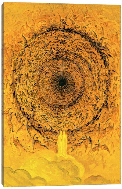 The Vision Of The Empyrean (Illustration From Dante's Divine Comedy: Paradiso) Canvas Art Print