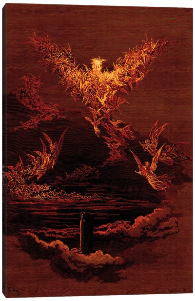 The Vision Of The Sixth Heaven (Illustration From Dante's Divine Comedy: Paradiso) Canvas Art Print