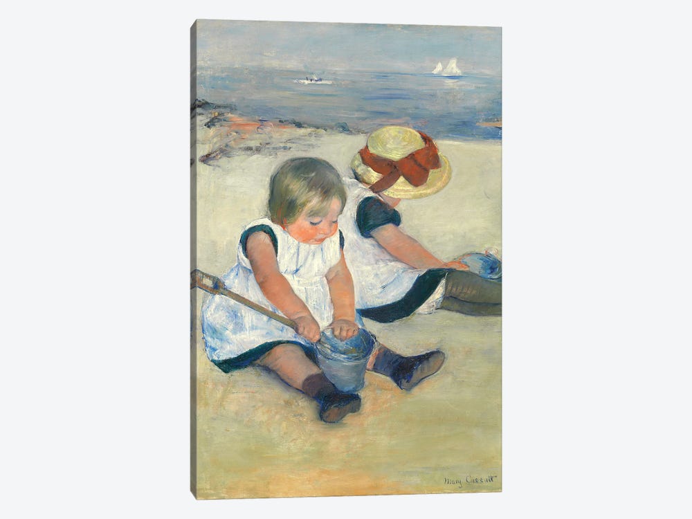 Children Playing On The Beach, 1884 1-piece Canvas Art Print