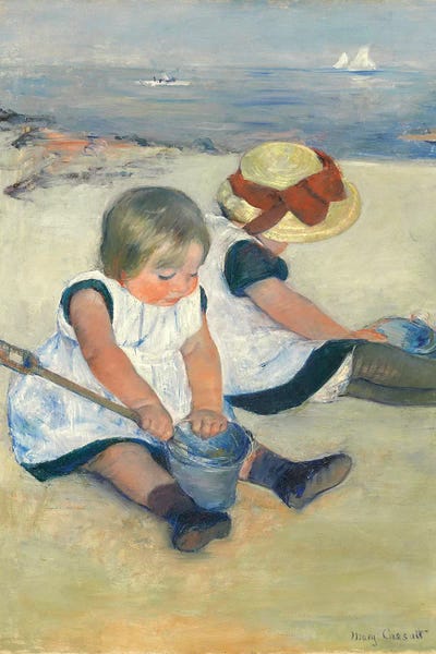 Impressionism: Children Playing On The Beach, 1884 by Mary Stevenson Cassatt