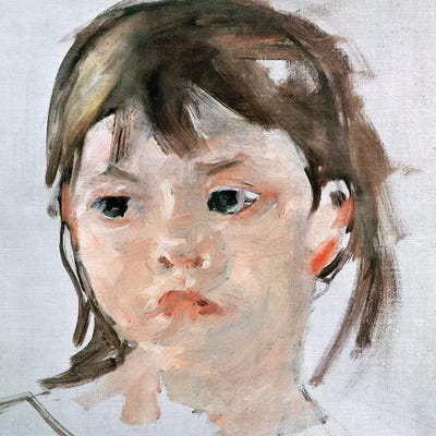 Head Of A Young Girl by Mary Stevenson Cassatt canvas print