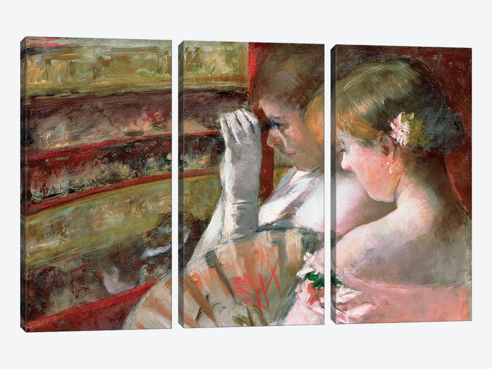 In The Box by Mary Stevenson Cassatt 3-piece Canvas Print