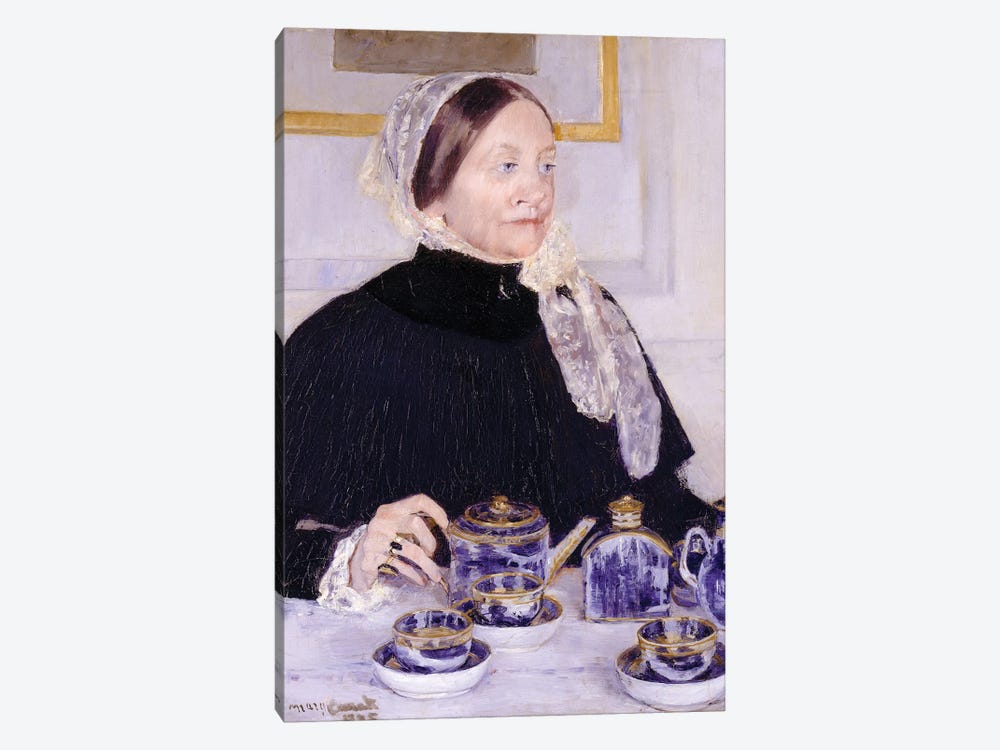 Lady At The Tea Table, 1883-85 by Mary Stevenson Cassatt 1-piece Canvas Wall Art