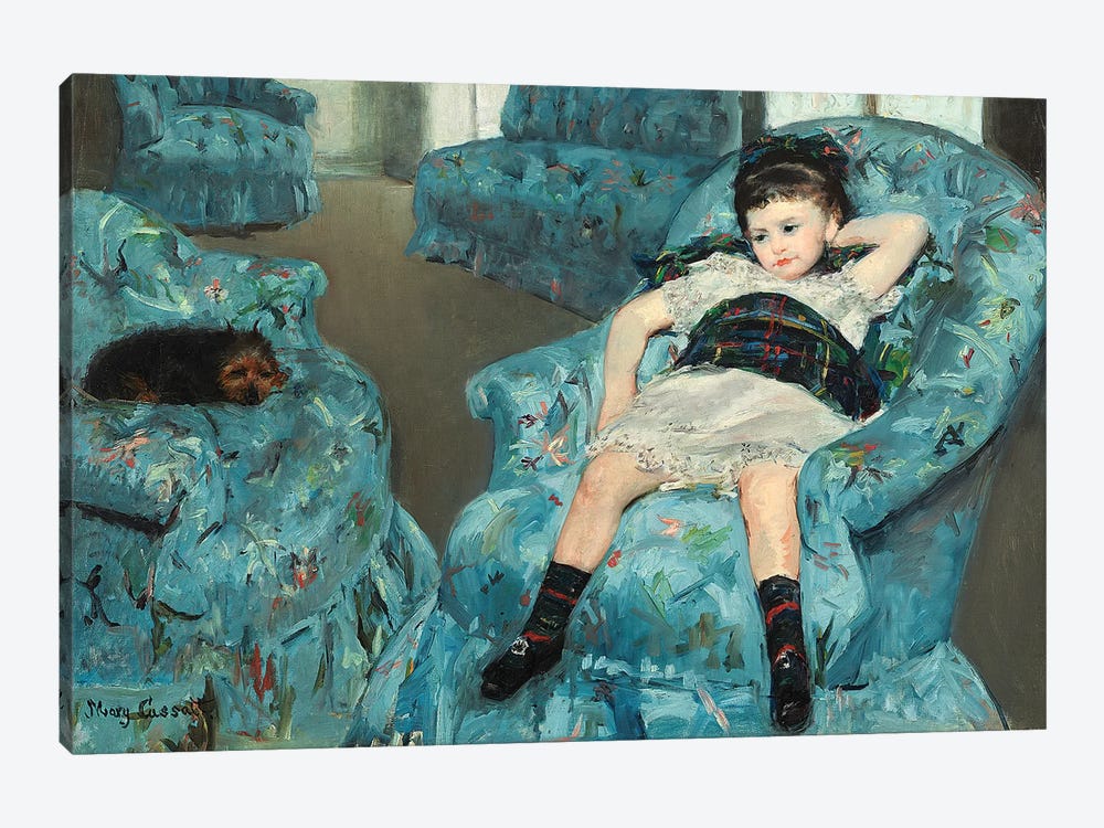 Little Girl In A Blue Armchair, 1878 by Mary Stevenson Cassatt 1-piece Art Print