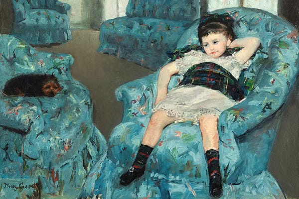 Impressionism: Little Girl In A Blue Armchair, 1878 by Mary Stevenson Cassatt
