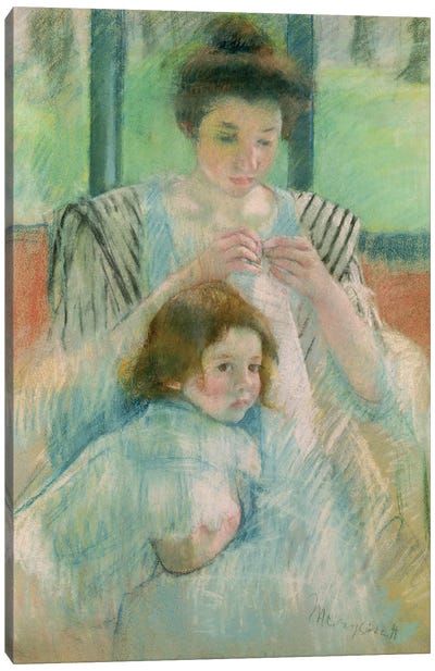 Mother And Child Canvas Art Print - Mary Cassatt