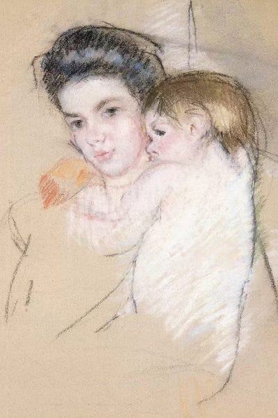 Mother And Nude Child by Mary Stevenson Cassatt framed wall art