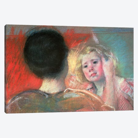 Mother Combing Sara's Hair Canvas Print #BMN6854} by Mary Stevenson Cassatt Canvas Print