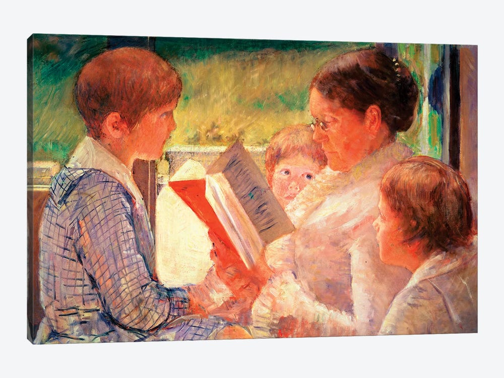 Mrs. Cassatt Reading To Her Grandchildren, 1888 by Mary Stevenson Cassatt 1-piece Canvas Art