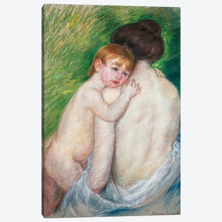 The Bare Back, 1906 Canvas Print #BMN6871} by Mary Stevenson Cassatt Canvas Artwork