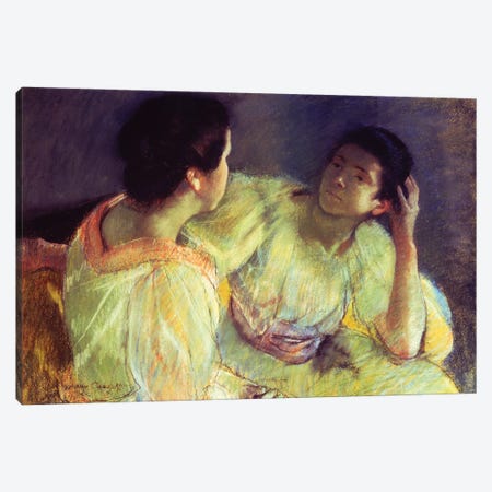 The Conversation, c.1896 Canvas Print #BMN6874} by Mary Stevenson Cassatt Art Print
