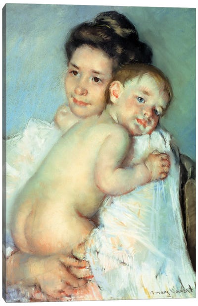 The Young Mother Canvas Art Print - Mary Cassatt