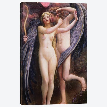 Cupid and Psyche Canvas Print #BMN687} by Annie Louisa Swynnerton Art Print