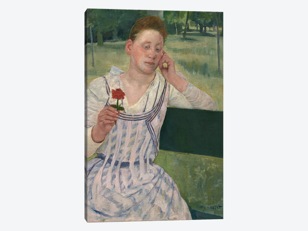 Woman With A Red Zinnia, 1891 1-piece Canvas Wall Art
