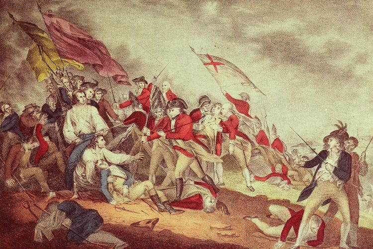 Battle At Bunker's Hill by Currier & Ives wall art