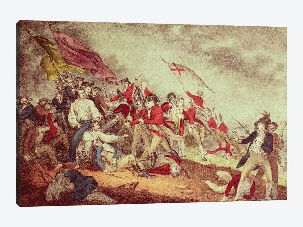 Battle At Bunker's Hill by Currier & Ives 1-piece Canvas Wall Art