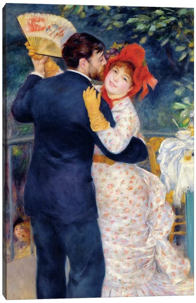 A Dance in the Country, 1883  Canvas Art Print - Pierre Auguste Renoir