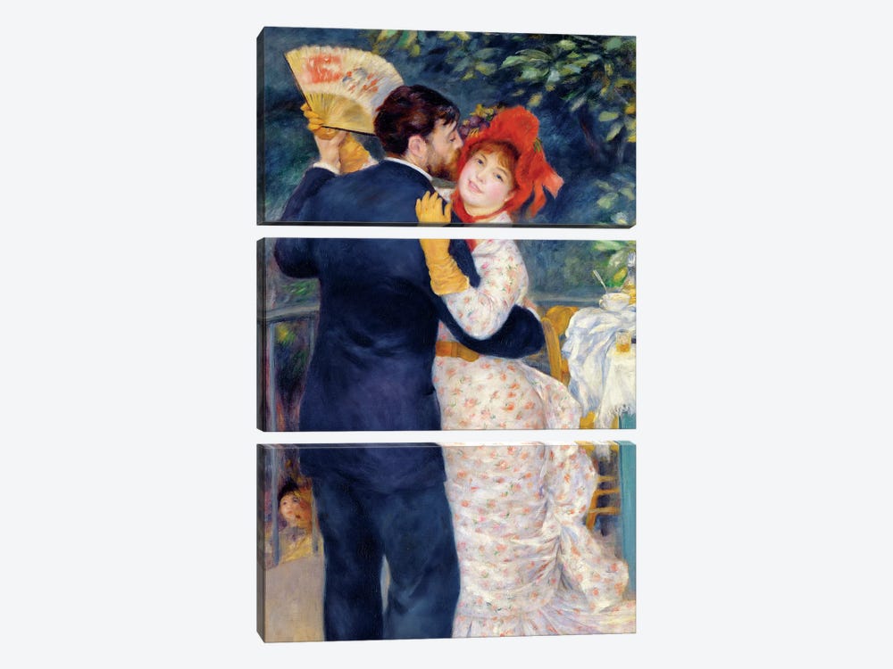 A Dance in the Country, 1883  by Pierre-Auguste Renoir 3-piece Canvas Artwork