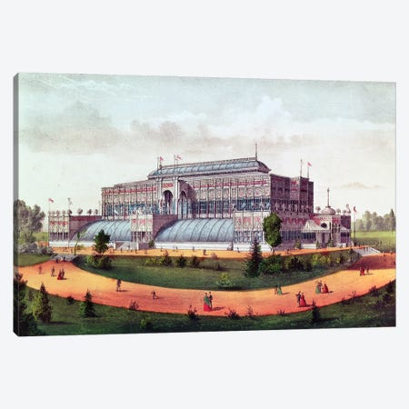 Horticultural Hall, Grand United States Centennial Exhibition, 1876 Canvas Print #BMN6913} by Currier & Ives Canvas Art Print