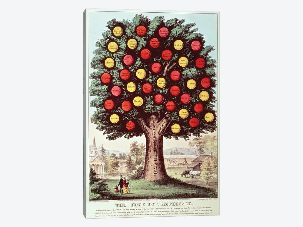 The Tree Of Temperance, 1872 1-piece Art Print