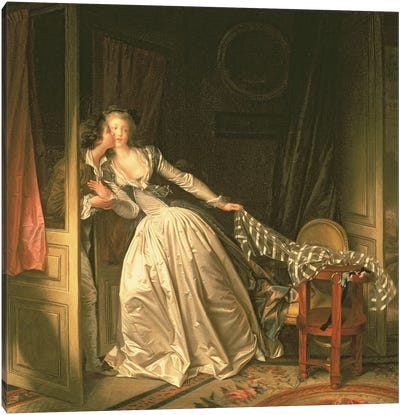 The Stolen Kiss, c.1788 Canvas Art Print