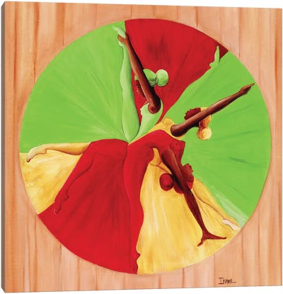 Dance Circle Canvas Art Print - Caribbean Culture