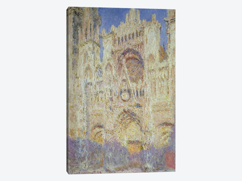 Rouen Cathedral at Sunset, 1894 by Claude Monet 1-piece Canvas Wall Art