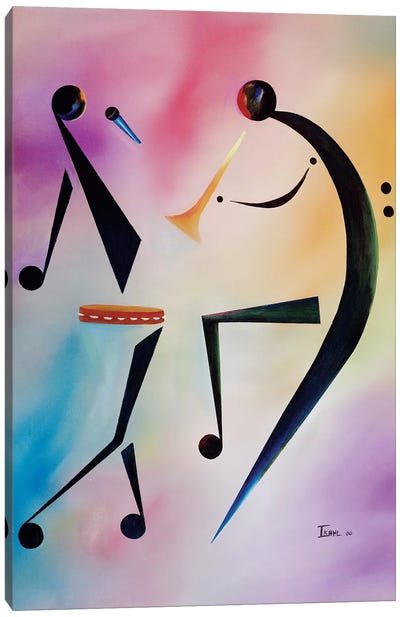 Tambourine Jam Canvas Art Print - Musical Instrument Art