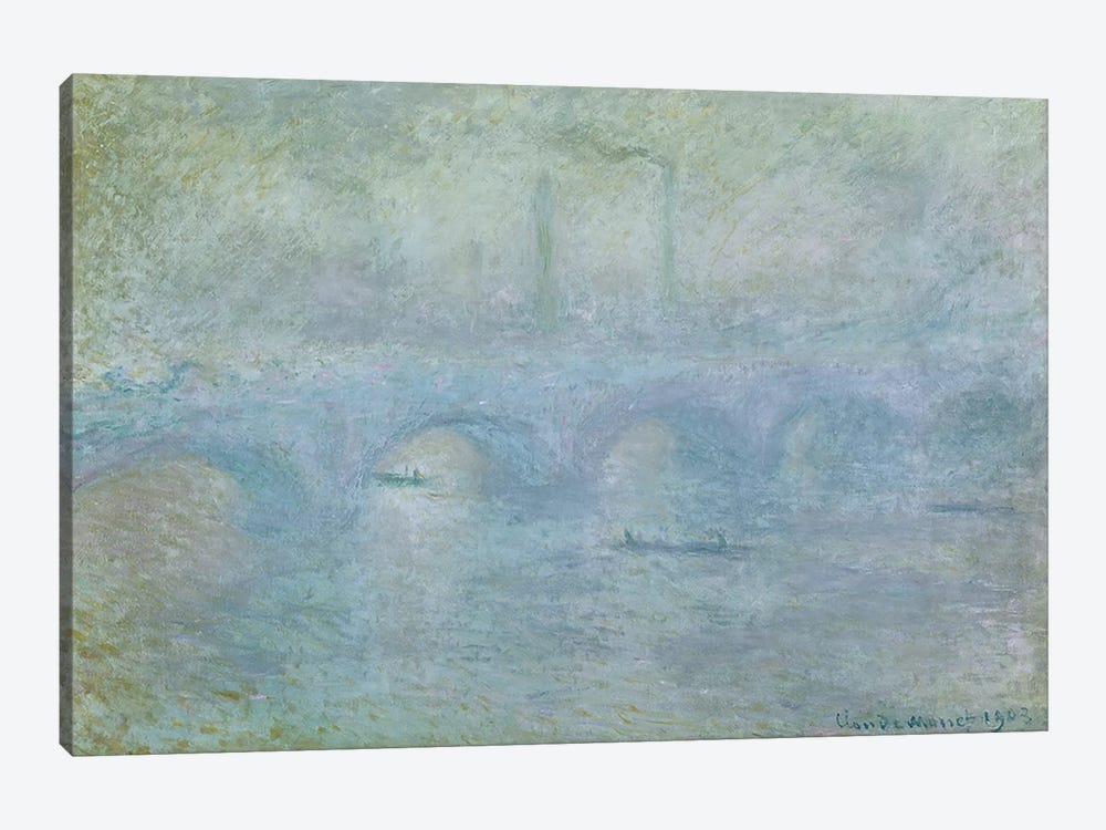 Waterloo Bridge: Effect of the Mist, 1903 1-piece Canvas Art Print