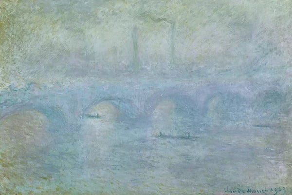 Abstract Watercolors: Waterloo Bridge: Effect of the Mist, 1903 by Claude Monet