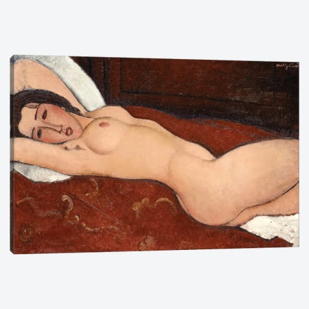 Reclining Nude, 1917 Canvas Print #BMN6986} by Amedeo Modigliani Canvas Print