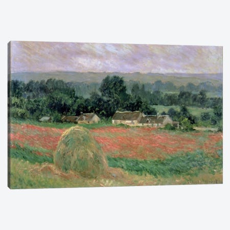 Haystack at Giverny, 1886  Canvas Print #BMN698} by Claude Monet Canvas Print