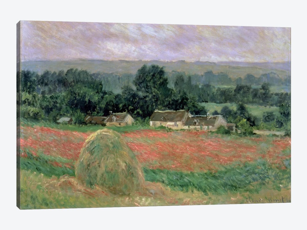 Haystack at Giverny, 1886  by Claude Monet 1-piece Canvas Wall Art